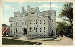 Street View of State Armory Postcard