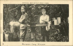 Outdoor Camp Kitchen Boy Scouts Postcard Postcard Postcard