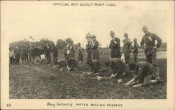 Boy Scouts Water Boiling Contest Postcard Postcard Postcard