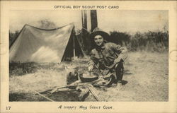 Boy Scout Cook Boy Scouts Postcard Postcard Postcard