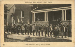 Boy Scouts Ready For A Hike Postcard Postcard Postcard