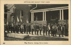 Boy Scouts Ready for a Hike Postcard