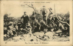 Boy Scouts Squad at Breakfast Postcard