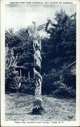 Totem Pole, Brooklyn Scout Camps Postcard