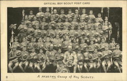 A Healthy Group of Boy Scouts Postcard