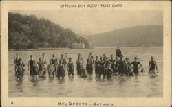 Boy Scouts - Bathing Postcard Postcard Postcard