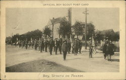 Boy Scouts on Parade Postcard Postcard Postcard