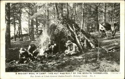 A Mid-Day Meal In Camp Postcard