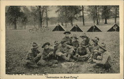 "Instruction In Knot-Tying" Boy Scouts Postcard Postcard Postcard