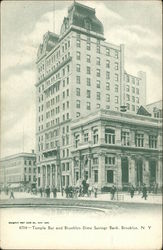 Temple Bar and Brooklyn Dime Savings Bank New York Postcard Postcard Postcard