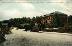 Main Entrance to Arnold Arboretum Between Forest Hills and Jamaica Plan Jamaica Plain, MA Postcard Postcard Postcard