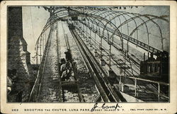 Shooting the Chutes, Luna Park Coney Island, NY Postcard Postcard Postcard