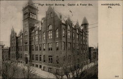 High School Building, Capitol & Foster Sts. Postcard