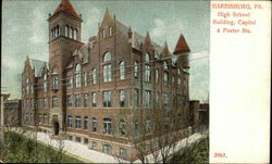 High School Building, Capitol and Foster Streets Harrisburg, PA Postcard Postcard Postcard