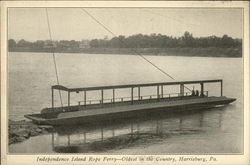 Independence Island Rope Ferry - Oldest in the Country Harrisburg, PA Postcard Postcard Postcard