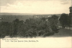 View from Reservoir Park Harrisburg, PA Postcard Postcard Postcard