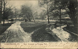 Main Entrance to Paxtang Park Harrisburg, PA Postcard Postcard Postcard