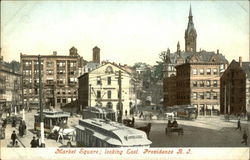 Market Square, looking east Providence, RI Postcard Postcard Postcard