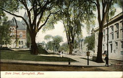 State Street Springfield, MA Postcard Postcard Postcard