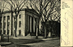 City Hall and Library Postcard