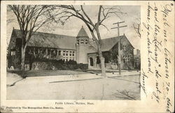 Public Library Malden, MA Postcard Postcard Postcard