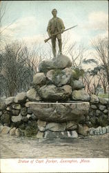 Statue of Capt. Parker Postcard