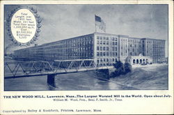 The New Wood Mill, The Largest Worsted Mill in the World Postcard