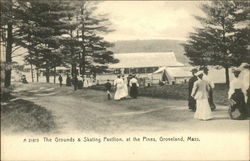 The Grounds and Skating Pavilion at the Pines Postcard