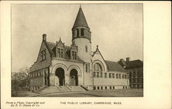 The Public Library Cambridge, MA Postcard Postcard Postcard