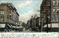 Main Street from School and High Streets Postcard