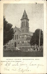 Catholic Church Bridgewater, MA Postcard Postcard Postcard