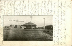 Depot Square Ayer, MA Postcard Postcard Postcard