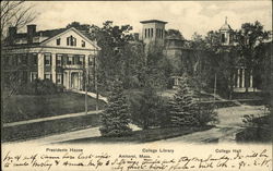 Presidents House, College Library, College Hall Postcard