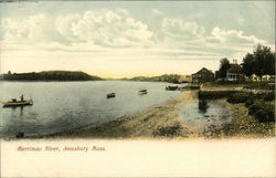 Merrimac River Amesbury, MA Postcard Postcard Postcard