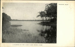 A Glimpse of the Lake - Lake Nipmuc Park Mendon, MA Postcard Postcard Postcard