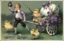 Easter Joys With Chicks Postcard Postcard Postcard