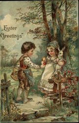 Easter Greetings Postcard