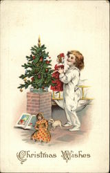 Christmas Wishes Children Postcard Postcard Postcard