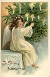 A Merry Christmas Angels Postcard Postcard Postcard