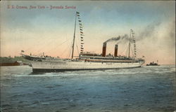 S.S. Oceana, New York - Bermuda Service Steamers Postcard Postcard Postcard