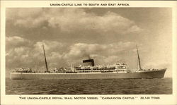 Union-Castle Royal Mail Motor Vessel - Carnarvon Castle Postcard