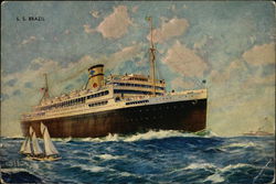 American Republics Liner S.S. Brazil Postcard