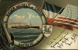 Kaiser Wilhelm der Grosse Bremen Boats, Ships Postcard Postcard Postcard