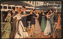 Couples Dancing on Ball Room Deck, S. S. Mandaly Cruise Ships Postcard Postcard Postcard