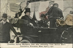 President Taft in Car Postcard