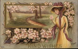 Kind Wishes Artist Signed Postcard Postcard Postcard