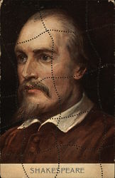 Puzzle - Shakespeare Portrait with Pinholes Postcard