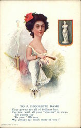 To a Decolette Dame Postcard