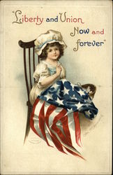 Liberty and Union Now and Forever Patriotic Postcard Postcard Postcard