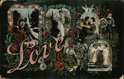 Couple in Various Scenes Kissing and Embracing Couples Postcard Postcard Postcard